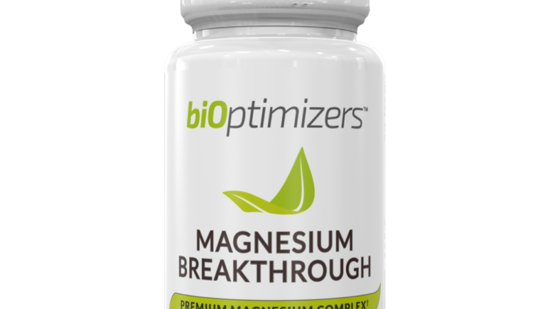BiOptimizers Magnesium Breakthrough dietary supplement bottle